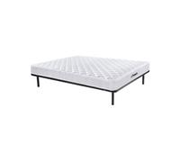 Ensemble 140 x 190 cm cadre à lattes + matelas ressorts et mémoire de forme ép.15cm - WOLKENLOS de YSMÉE