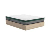 Ensemble 140 x 190 cm sommier coffre avec tiroir naturel clair + matelas ressorts ensachés ép.22cm - PRESTIGE de YSMEE