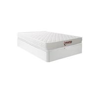 Ensemble 140 x 190 cm sommier coffre blanc + matelas mémoire de forme ép.15cm - PELOPS de YSMEE