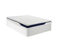 Ensemble 140 x 190 cm sommier coffre blanc + matelas mousse HD 7 zones et accueil gel à mémoire de forme déhoussable ép.22cm - FAGANI de YSMÉE