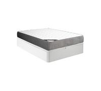 Ensemble 140 x 190 cm sommier coffre blanc + matelas mousse HR et accueil latex ép.30cm - MALINO de YSMÉE