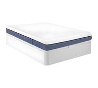 Ensemble 140 x 190 cm sommier coffre blanc + matelas ressorts ensachés 7 zones et mémoire de forme ép.24cm - KASUI de YSMÉE
