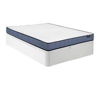 Ensemble 140 x 190 cm sommier coffre blanc + matelas ressorts ensachés ép.19cm - DAYNI de YSMÉE