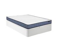 Ensemble 140 x 190 cm sommier coffre blanc + matelas ressorts ensachés ép.19cm - DAYNI de YSMÉE