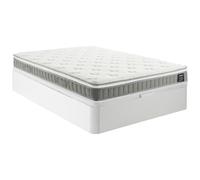 Ensemble 140 x 190 cm sommier coffre blanc + matelas ressorts ensachés et accueil mémoire de forme ép.21cm - VITOGO de YSMÉE