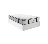 Ensemble 140 x 190 cm sommier coffre blanc + matelas ressorts ensachés surmatelas intégré ép.28cm - AMERICAN DREAM de YSMEE