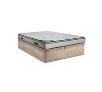 Ensemble 140 x 190 cm sommier coffre naturel clair + matelas mousse et coutil bambou ép.23cm - ADANA de NATUREA