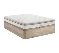 Ensemble 140 x 190 cm sommier coffre naturel clair + matelas ressorts ensachés 7 zones accueil TPE ép.28cm - ONEBIA de PALACIO