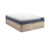 Ensemble 140 x 190 cm sommier coffre naturel clair + matelas ressorts ensachés 7 zones et accueil gel à mémoire de forme ép.23cm - VARNO de YSMÉE