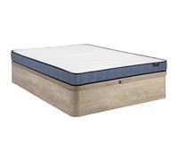 Ensemble 140 x 190 cm sommier coffre naturel clair + matelas ressorts ensachés ép.19cm - DAYNI de YSMEE