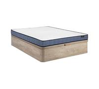 Ensemble 140 x 190 cm sommier coffre naturel clair + matelas ressorts ensachés ép.19cm - DAYNI de YSMÉE