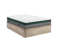 Ensemble 140 x 190 cm sommier coffre naturel clair + matelas ressorts ensachés ép.22cm - PRESTIGE de YSMEE