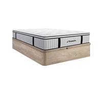 Vente-unique - Ensemble 140 x 190 cm sommier Coffre Naturel Clair + Matelas Ressorts ensachés surmatelas intégré ép.28cm - American Dream de YSMÉE