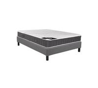 Ensemble 140 x 190 cm sommier déco en kit + matelas hybride ressorts ensachés accueil mémoire de forme ép.27cm - ATLANTIDE de YSMÉE