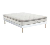 Ensemble 140 x 190 cm sommier tapissier + matelas ressorts ensachés 7 zones accueil TPE ép.28cm - ONEBIA de PALACIO