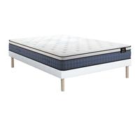 Ensemble 140 x 190 cm sommier tapissier + matelas ressorts ensachés 7 zones et accueil gel à mémoire de forme ép.23cm - VARNO de YSMÉE