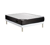 Ensemble 140 x 190 cm sommier tapissier + matelas ressorts ensachés 7 zones et mémoire de forme ép.24cm - MERISI de YSMÉE