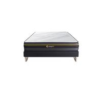 Ensemble 140x190 matelas ACTIVE + sommier kit noir