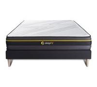 Ensemble 140x190 matelas ACTIVE + sommier kit noir