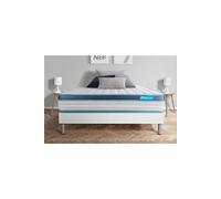 Ensemble 140x190 matelas BodyFit a memoire de forme + sommier kit blanc
