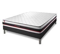 Ensemble 140x190 Matelas Form + sommier kit Noir | Epaisseur : 19 cm | Confort : Très Ferme
