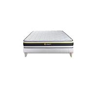 Ensemble 140x190 matelas SOFT + sommier kit blanc