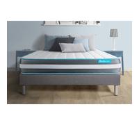 Ensemble 140x200 matelas BodyForm a Memoire de forme 3 zones + sommier kit gris
