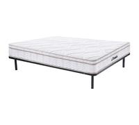 Ensemble 160 x 200 cm cadre à lattes + matelas ressorts 3 zones et mémoire de forme ép.20cm - WOLKENTANZ de YSMEE