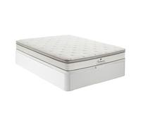 Ensemble 160 x 200 cm sommier coffre blanc + matelas ressorts ensachés 7 zones accueil TPE ép.28cm - ONEBIA de PALACIO