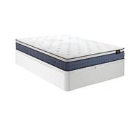Ensemble 160 x 200 cm sommier coffre blanc + matelas ressorts ensachés 7 zones et accueil gel à mémoire de forme ép.23cm - VARNO de YSMÉE