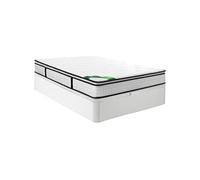 Ensemble 160 x 200 cm sommier coffre blanc + matelas ressorts ensachés 7 zones surmatelas intégré et coutil bambou ép.23cm - TAREVO de NATUREA