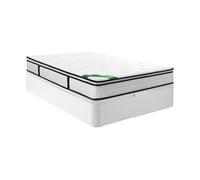 Ensemble 160 x 200 cm sommier coffre blanc + matelas ressorts ensachés 7 zones surmatelas intégré et coutil bambou ép.23cm - TAREVO de NATUREA