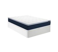 Ensemble 160 x 200 cm sommier coffre blanc + matelas ressorts ensachés et surmatelas intégré ép.24cm - ALTIER de YSMÉE