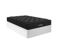 Ensemble 160 x 200 cm sommier coffre blanc + matelas ressorts ensachés surmatelas intégré ép.28cm - BLACK DREAM de YSMEE