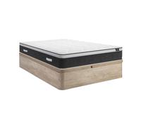 Ensemble 160 x 200 cm sommier coffre naturel clair + matelas hybride ressorts ensachés et mémoire de forme ép.25cm - ASTRIA Art Collection de YSMEE
