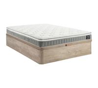 Ensemble 160 x 200 cm sommier coffre naturel clair + matelas ressorts ensachés et accueil mémoire de forme ép.21cm - VITOGO de YSMÉE