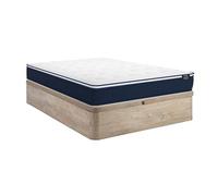 Ensemble 160 x 200 cm sommier coffre naturel clair + matelas ressorts ensachés et surmatelas intégré ép.24cm - ALTIER de YSMEE
