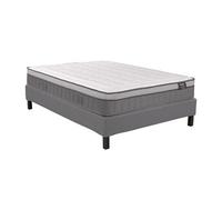 Ensemble 160 x 200 cm sommier déco en kit + matelas hybride ressorts ensachés 7 zones et mémoire de forme ép.30cm - ASGARD de YSMEE