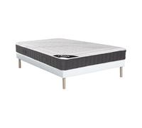 Ensemble 160 x 200 cm sommier + matelas hybride ressorts ensachés accueil mémoire de forme ép.27cm - ATLANTIDE de YSMEE