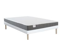 Ensemble sommier + matelas mousse HD + Mémoire de forme + tissu 3D respirant HEAVEN de DREAMEA - 160 x 200 cm