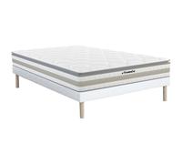 Ensemble sommier + Matelas ressorts ensachés et surmatelas intégré CANTERBURY de YSMEE - 160 x 200 cm