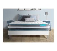 Ensemble BODYFORM 160 x 200 cm Sommier Kit BLANC - 20cm - Mmoire de forme - Equilibr - Sommier kit Blanc