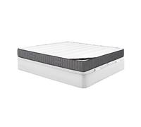 Ensemble 180 x 200 cm sommier coffre blanc + matelas hybride ressorts ensachés 7 zones et mousse haute résilience ép.26cm - AUDACE de PALACIO
