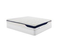 Ensemble 180 x 200 cm sommier coffre blanc + matelas mousse HD 7 zones et accueil gel à mémoire de forme déhoussable ép.22cm - FAGANI de YSMEE