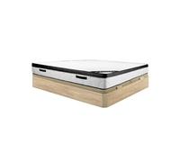 Ensemble 180 x 200 cm sommier coffre naturel clair + matelas mousse ép.30cm - SOLAK de YSMEE