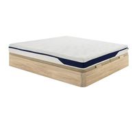 Ensemble 180 x 200 cm sommier coffre naturel clair + matelas mousse HD 7 zones et accueil gel à mémoire de forme déhoussable ép.22cm - FAGANI de YSMÉE
