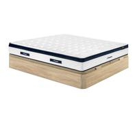 Ensemble 180 x 200 cm sommier coffre naturel clair + matelas ressorts ensachés 5 zones coutil rafraichissant ép.28cm - KOROVOU de YSMÉE