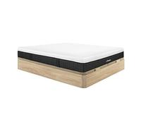 Ensemble 180 x 200 cm sommier coffre naturel clair + matelas ressorts ensachés 5 zones ép.21cm - CIDORA de YSMEE