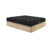 Vente-unique - Ensemble 180 x 200 cm sommier Coffre Naturel Clair + Matelas Ressorts ensachés surmatelas intégré ép.28cm - Black Dream de YSMÉE