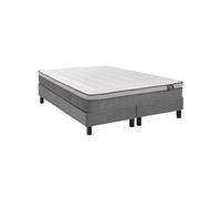 Ensemble 180 x 200 cm sommier déco en kit + matelas hybride ressorts ensachés 7 zones et mémoire de forme ép.30cm - ASGARD de YSMEE